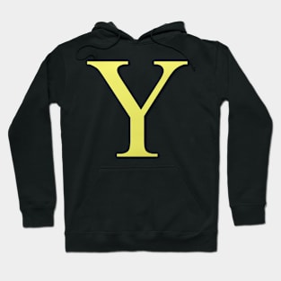 The Letter Y in Shadowed Gold Hoodie